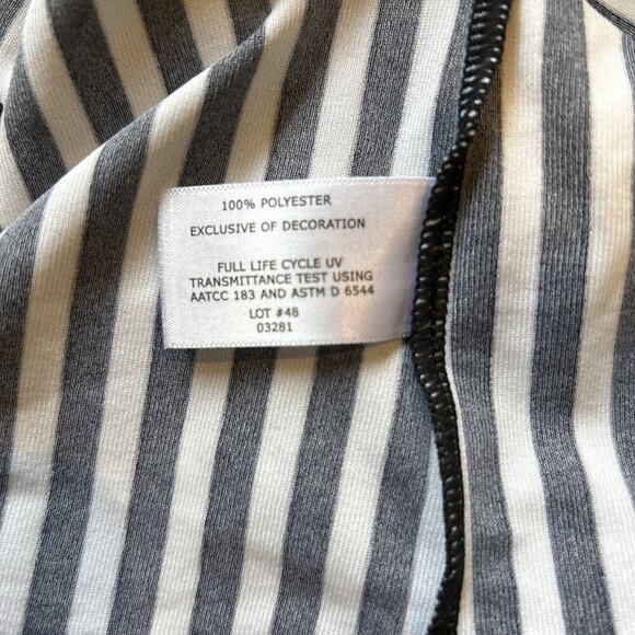 Coolibar Size 3X Black White Stripe Top 50+ Sun Protection Pullover Long Sleeve - Picture 7 of 8